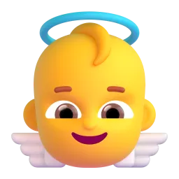 Baby angel Fluent 3D emoji