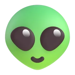 Alien Fluent 3D emoji