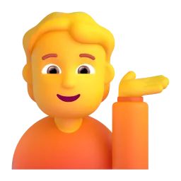 Person tipping hand Fluent 3D emoji