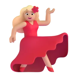 Danseuse peau légèrement bronzée Fluent 3D emoji
