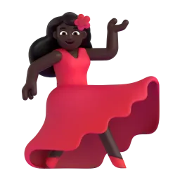 Tänzerin: Dunkler Hautton Fluent 3D emoji
