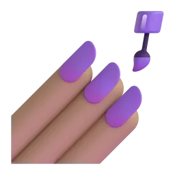 Nail Polish Medium-Light Skin Tone Fluent 3D emoji