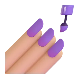 Nail Polish Medium Skin Tone Fluent 3D emoji