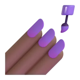 Nail Polish Medium-Dark Skin Tone Fluent 3D emoji