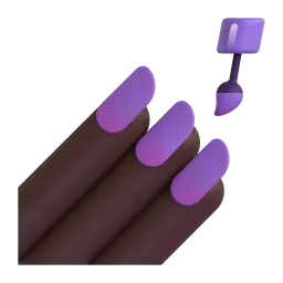 Nail Polish: Dark Skin Tone Fluent 3D emoji