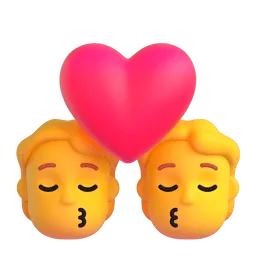 Kiss Fluent 3D emoji