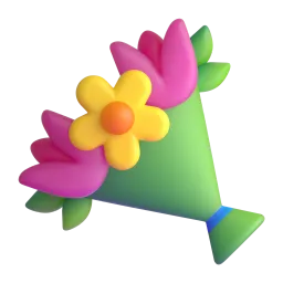 Bouquet Fluent 3D emoji