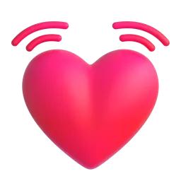 Beating heart Fluent 3D emoji