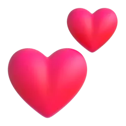 Two hearts Fluent 3D emoji
