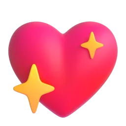 Sparkling Heart Fluent 3D emoji