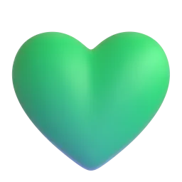Green Heart Fluent 3D emoji