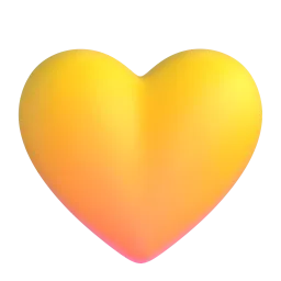 Yellow heart Fluent 3D emoji