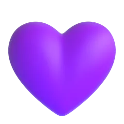 Purple heart Fluent 3D emoji