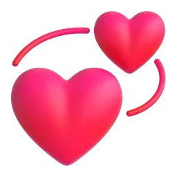 Revolving hearts Fluent 3D emoji