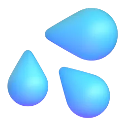 Sweat droplets Fluent 3D emoji