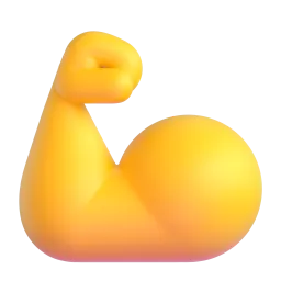 Flexed Biceps Fluent 3D emoji