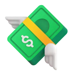 డబ్బు ఎగురవేయడం Fluent 3D emoji