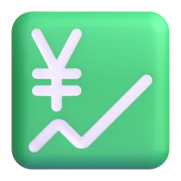 Chart Increasing with Yen Fluent 3D emoji
