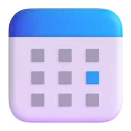 Calendar Fluent 3D emoji