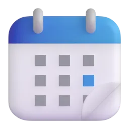 Tear-off calendar Fluent 3D emoji
