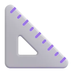 Triangle Ruler Fluent 3D emoji