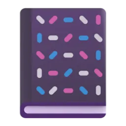 Notebook with decorative cover Fluent 3D emoji