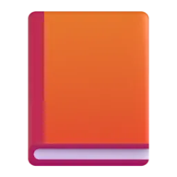 To'q Sariq Kitob Fluent 3D emoji