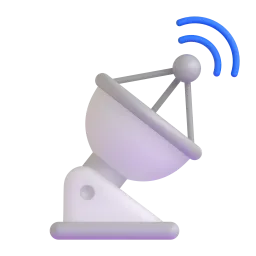 Satellite antenna Fluent 3D emoji