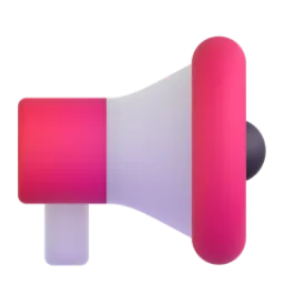 Loudspeaker Fluent 3D emoji