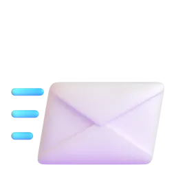 Incoming envelope Fluent 3D emoji