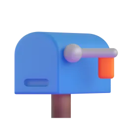 Closed mailbox with lowered flag Fluent 3D emoji