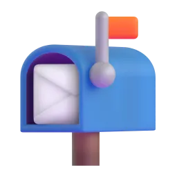 Open mailbox with raised flag Fluent 3D emoji