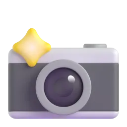 Camera with Flash Fluent 3D emoji