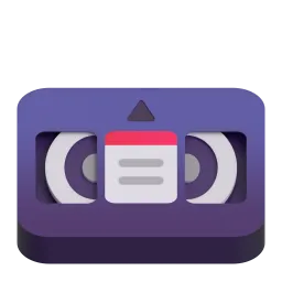 Videocassette Fluent 3D emoji