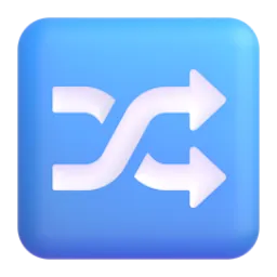 Shuffle tracks button Fluent 3D emoji