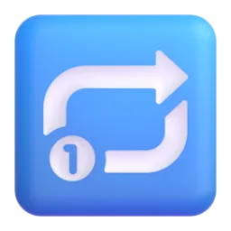 Repeat single button Fluent 3D emoji