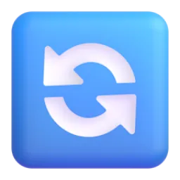 Counterclockwise arrows button Fluent 3D emoji