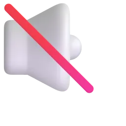 Muted speaker Fluent 3D emoji