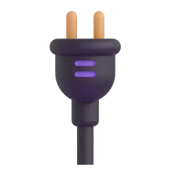 Electric plug Fluent 3D emoji