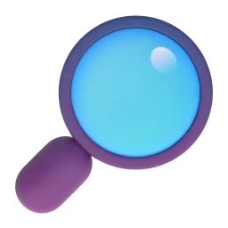 Magnifying Glass Tilted Left Fluent 3D emoji