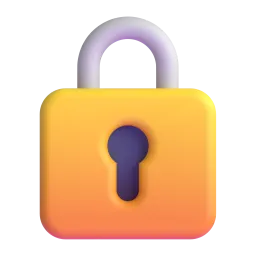 Locked Fluent 3D emoji