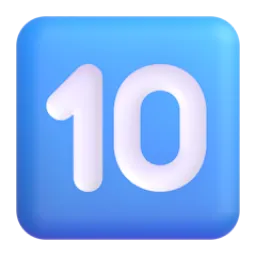 Keycap: 10 Fluent 3D emoji