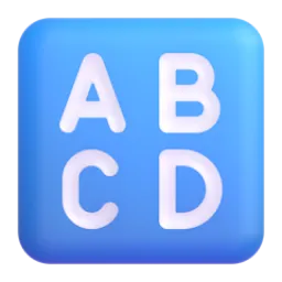 Input latin uppercase Fluent 3D emoji