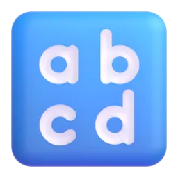 Input latin lowercase Fluent 3D emoji