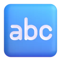 Input latin letters Fluent 3D emoji