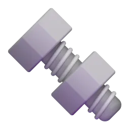Болт и гайка Fluent 3D emoji