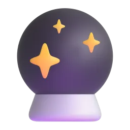Crystal ball Fluent 3D emoji