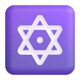 Dotted six-pointed star Fluent 3D emoji