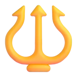 Trident emblem Fluent 3D emoji