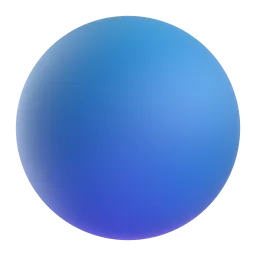 Blue circle Fluent 3D emoji